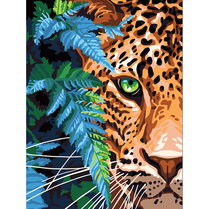 Goblen imprimat pe panza fara ate Collection D`Art "Leopard" 40x30 cm
