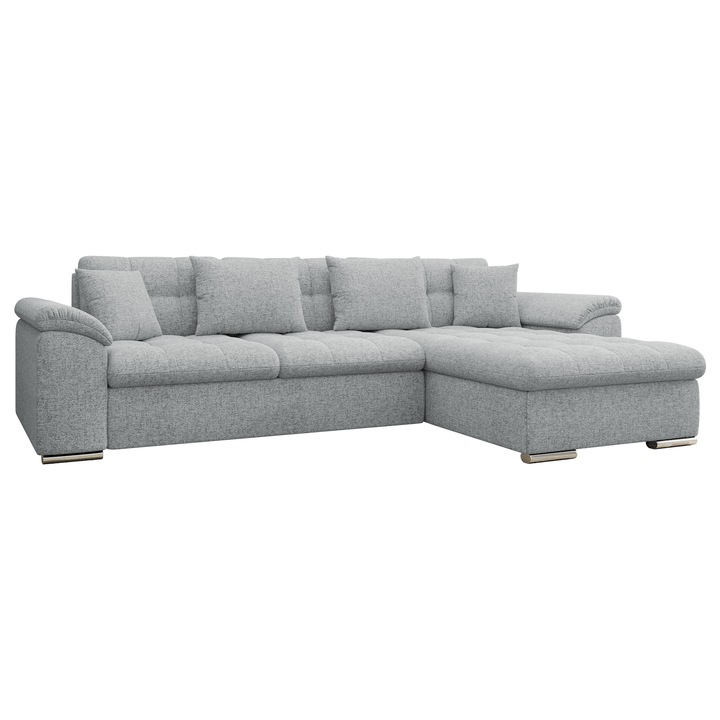 Coltar rabatabil Dino Premium Dreapta, MIRJAN 24, gri melange, 160x280x76 cm