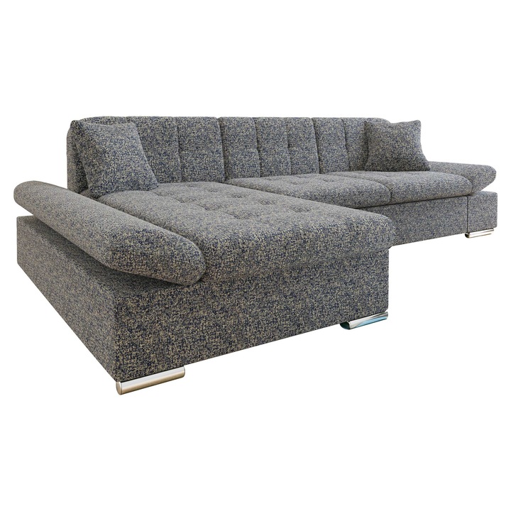 Coltar Magnir Premium Stanga, MIRJAN 24, bleumarin melange, 161x278x76 cm