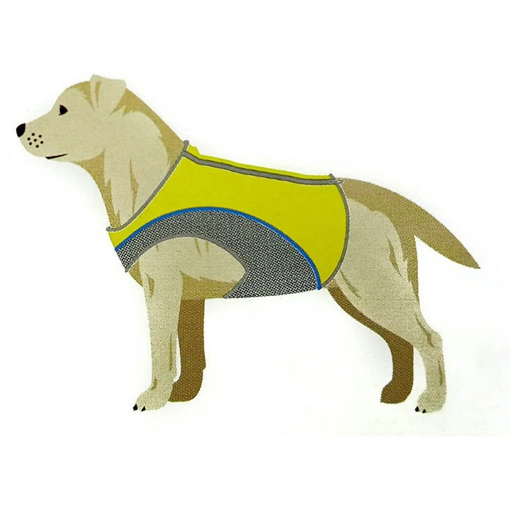 Hűtőmellény kutyáknak, Zoofari, M méret, PVA anyag, mosható, kék szín