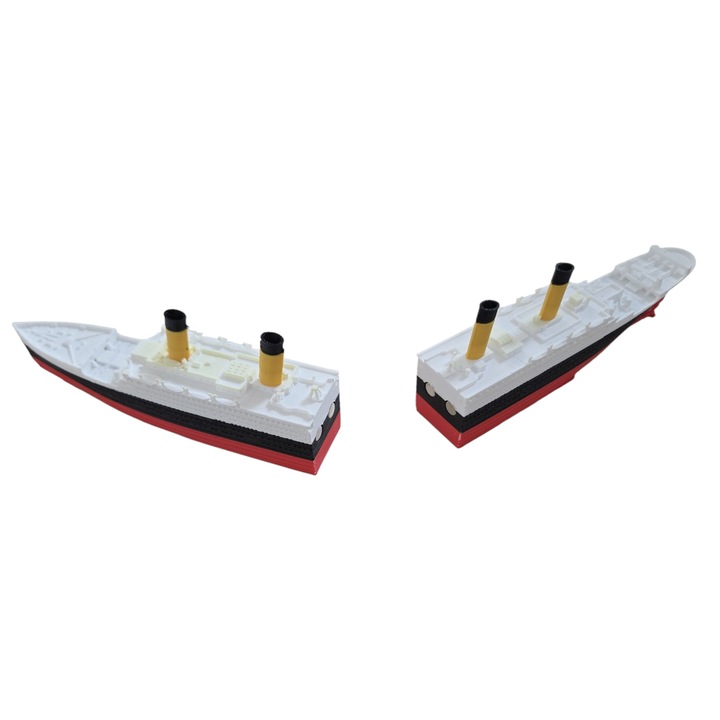 Model figurine RMS Titanic, 27 cm, interactiv, detalii manuale, 1:1000