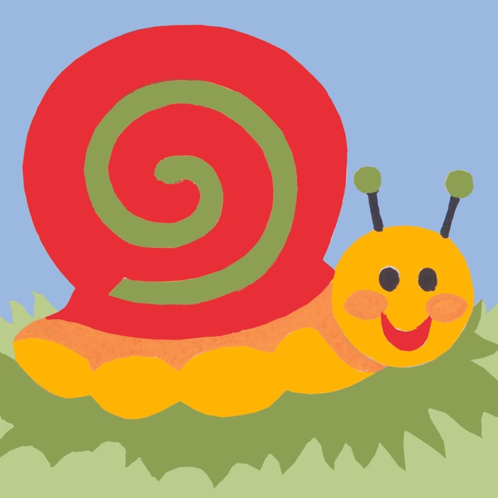 Комплект за гоблен с щампа и комплект конци Collection D`Art "Охлюв" 10x10 см