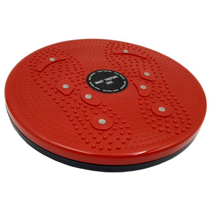 Въртящ се диск за масаж, Фитнес, 25 см, червен, за намаляване на мастната тъкан, подобряване на кръвообращението
