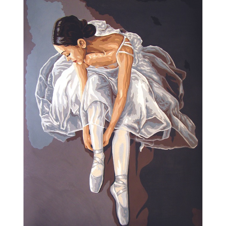 Goblen imprimat pe panza fara ate Collection D`Art "Prima balerina" 50x40 cm