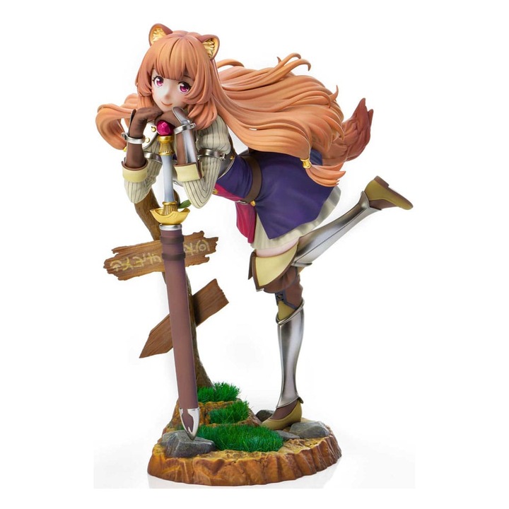 Figurina Raphtalia 21 cm, The Rising of the Shield Hero Season 2, detalii precise, multicolor, set complet cu baza