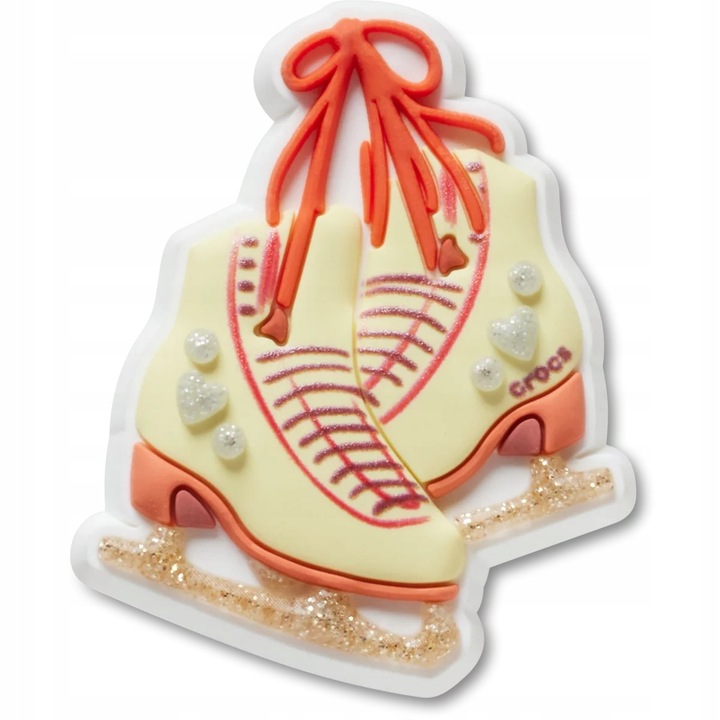 Crocs, Accesoriu incaltaminte Jibbitz, Glitter Figure Skates, 1 bucati, Multicolor