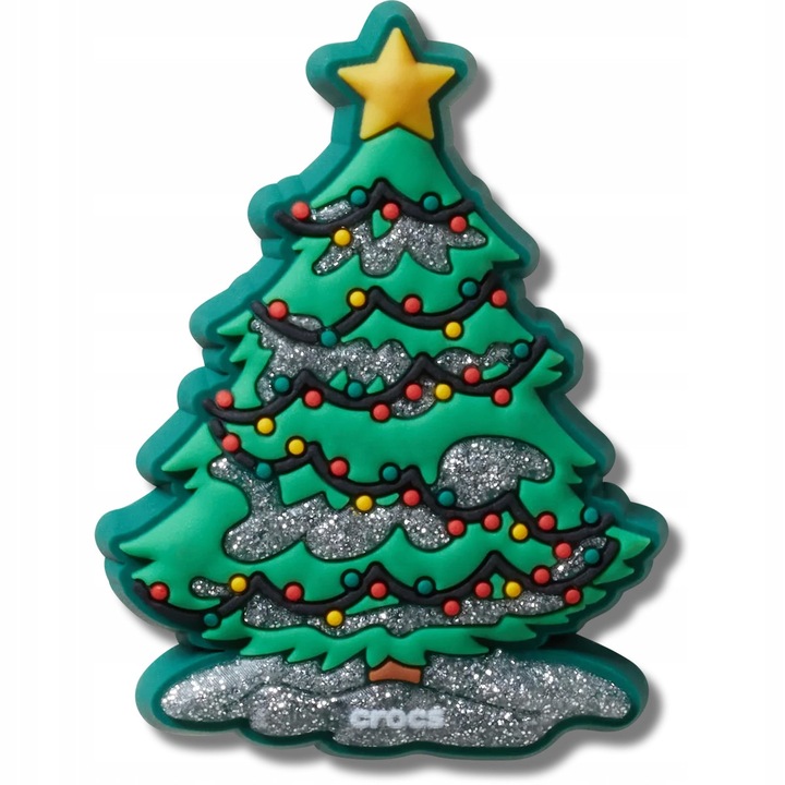 Crocs, Accesoriu incaltaminte Jibbitz, Festive Christmas Tree, 1 bucati, Multicolor