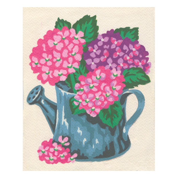 Goblen imprimat pe panza fara ate Collection D`Art "Hortensii" 14x18 cm