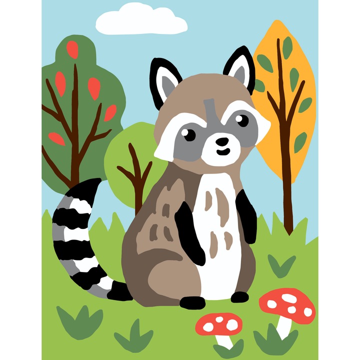 Goblen imprimat pe panza fara ate Collection D`Art "Raton" 14x18 cm