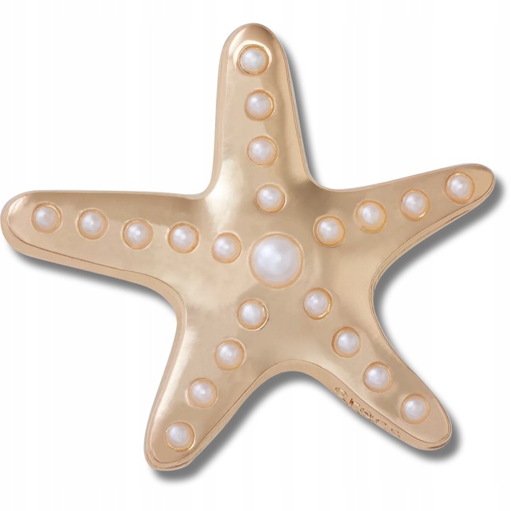 Crocs, Accesoriu incaltaminte Jibbitz, Gold and Pearl Starfish, 1 bucati, Multicolor