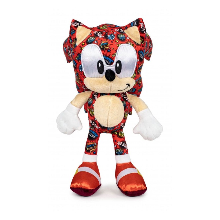 Figurina de plus Sonic the Hedgehog, 30 cm, multicolor, set licentiat