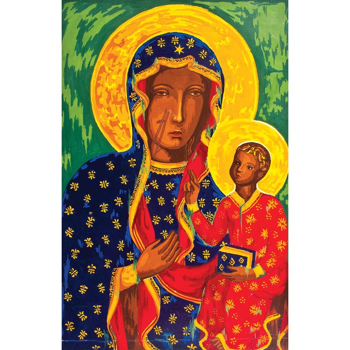 Goblen imprimat pe panza fara ate Collection D`Art "Doamna noastra din Chestakova" 22x30 cm