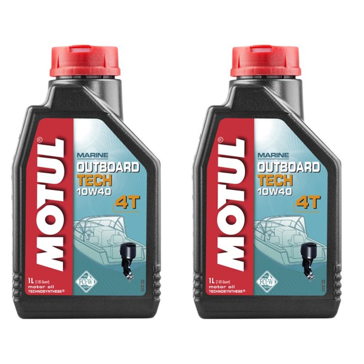 Pachet 2 litri ulei Motul Outboard Tech 4T 10W40 – Protectie fiabila pentru motoare marine in 4 timpi
