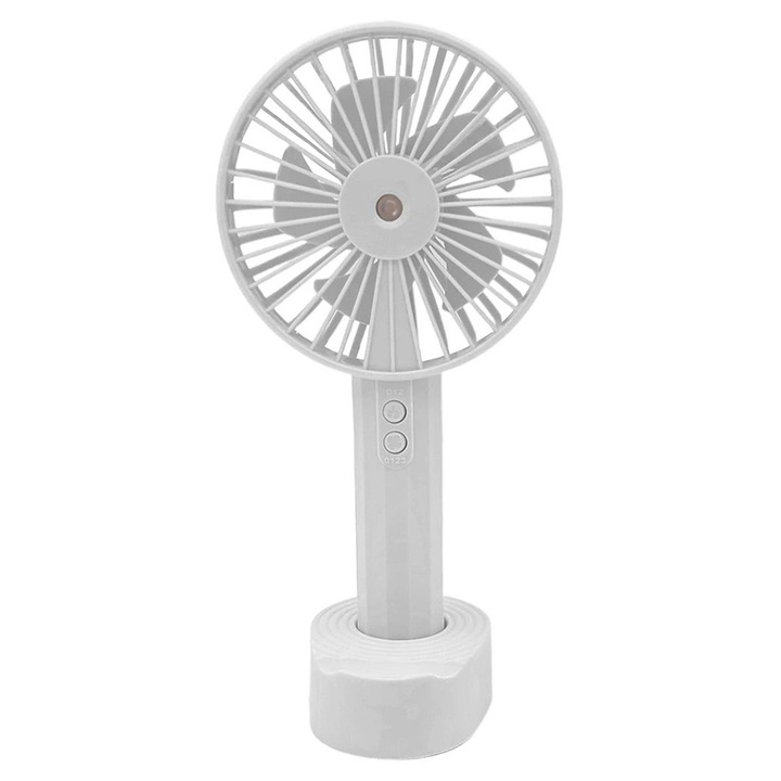 Преносим вентилатор с водна мъгла Ostatní, 3 скорости, 22 см, бял