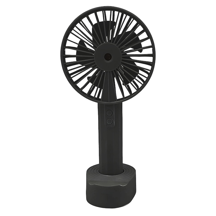 Преносим вентилатор с вода и мъгла, 3 скорости, 22 см, USB зареждане, комплект