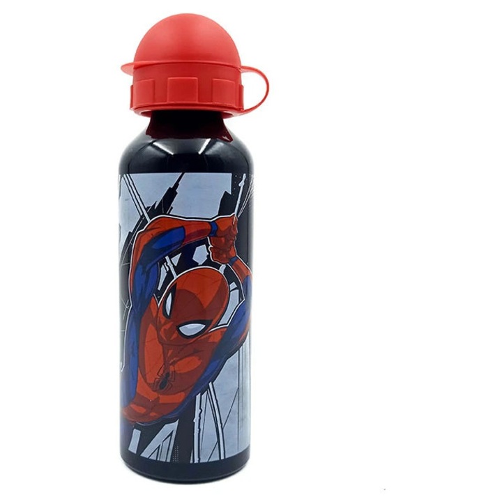 Marvel vizespalack, Pókember, 520ml, piros, védőkupakkal