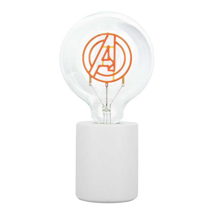Lampa LED Neon Avengers, Paladone Products, alb, 18x13x13cm
