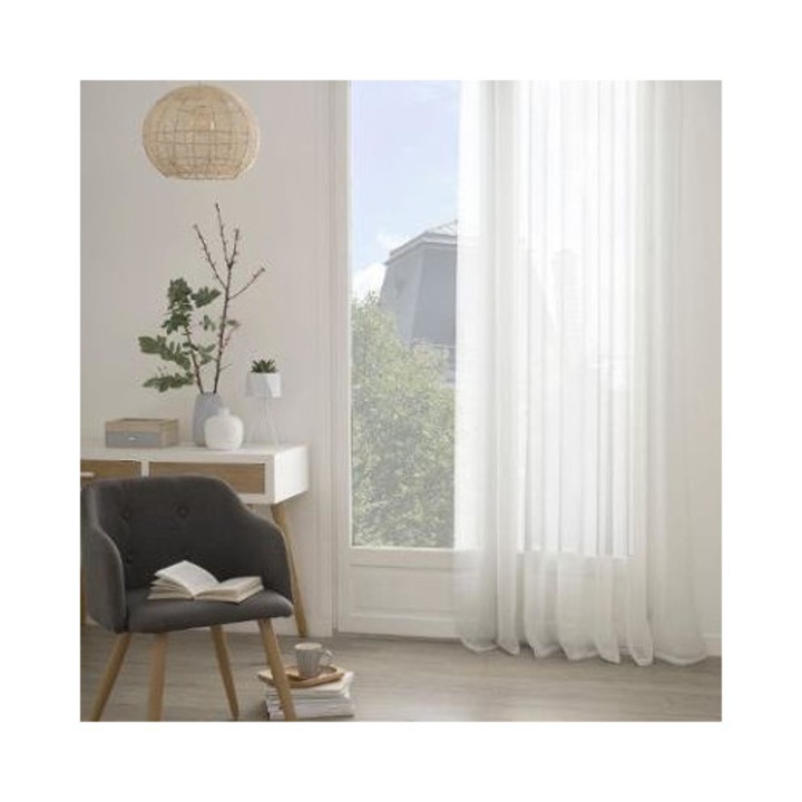 Перде жоржет, марка Atmosphera, с капси 140x240 см, бяло, модерно и елегантно