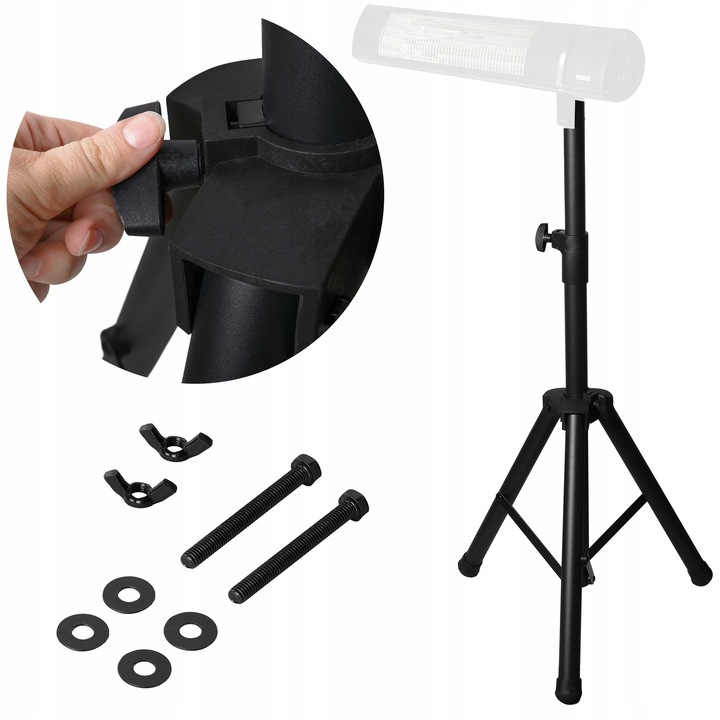 Állítható tartó EBERG IXU 2000W fűtőtesthez, állvány, alap 114-184 cm