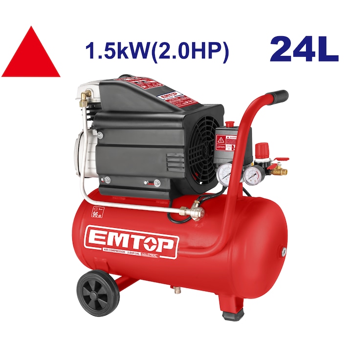 Въздушен компресор 24L, 1.5kW (2.0HP) - EACPD20241, EMTOP