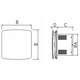 Ventilator de baie EBERG AXI 120, 160 m3/h, 120 mm, alb
