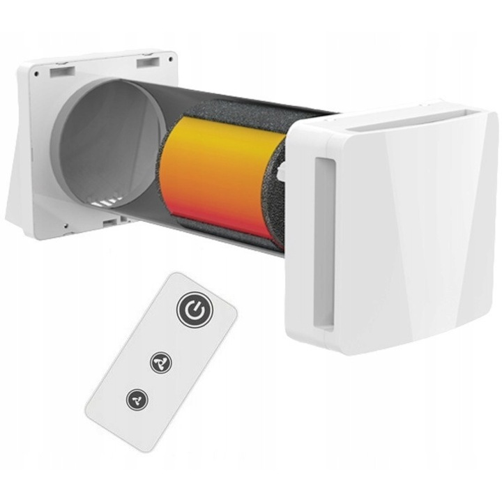 Recuperator de perete compact EBERG REQU 160 60 m3/h + Telecomanda