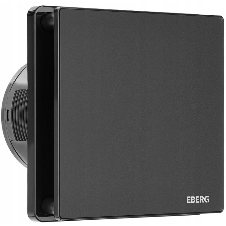 Ventilator baie EBERG EVO BM 100 HT, cu senzor de umiditate, intarziere, negru mat, 100 mm