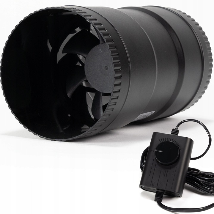 Ventilator canal EBERG VEXT 100mm, 170m3/h, motor DC, set cu regulator de viteza