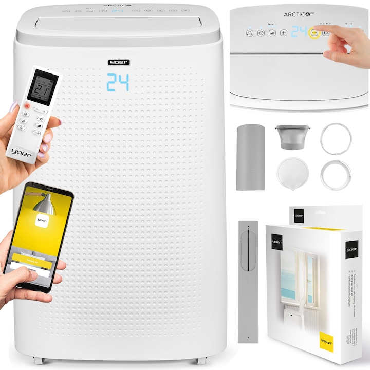 Dezumidificator EBERG SEVA, 70L/24h, 880W, WiFi, 52,6x76,5x36,6cm