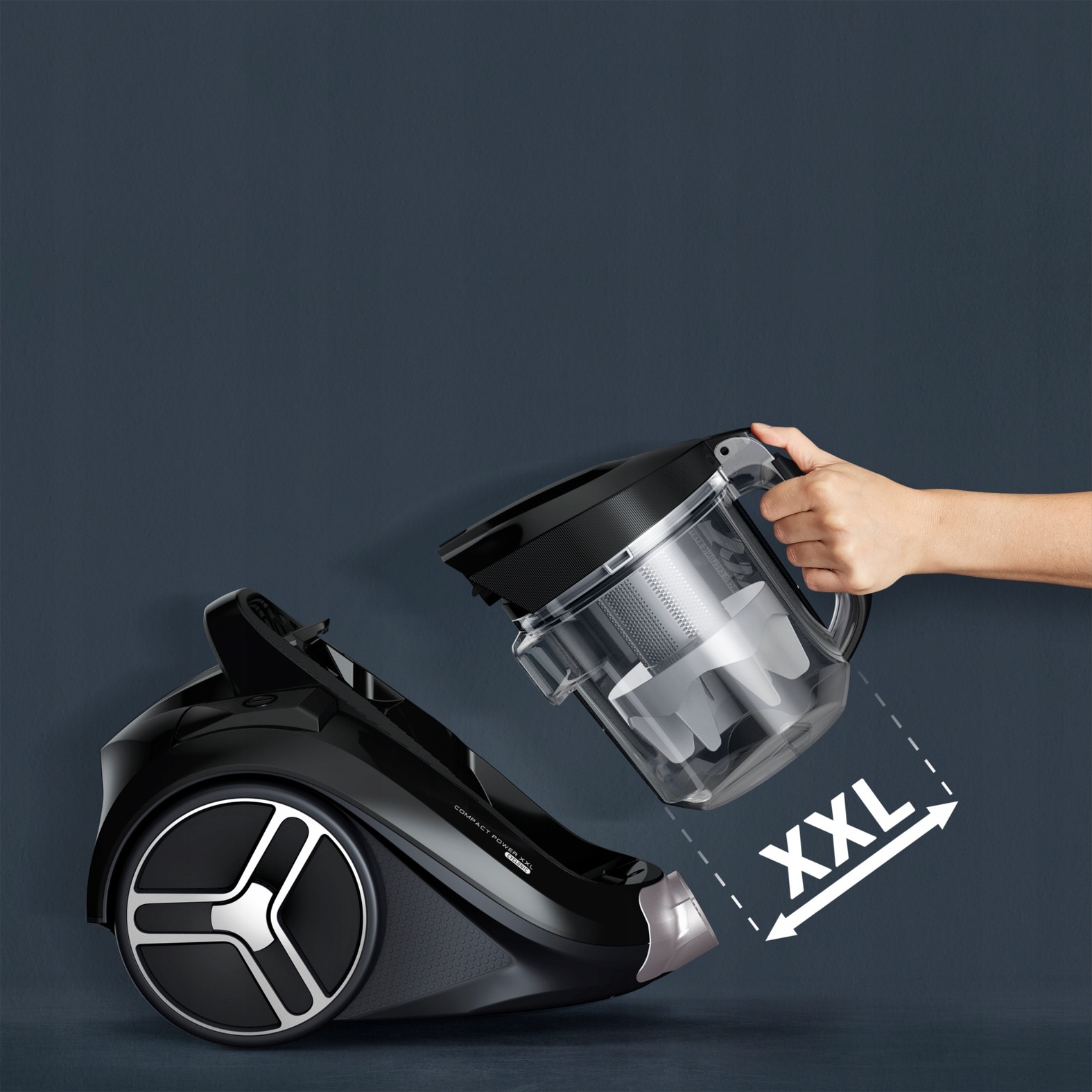 Aspirator fara sac Tefal Compact Power XXL 750W, capacitate 2,5L, filtrare 3 trepte, 8,8m raza de actiune