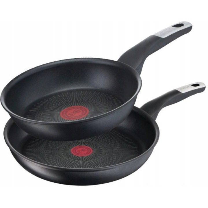 Set tigai Tefal Unlimited 20/30 cm, Titanium Anti-Scratch, fara zgarieturi, pentru toate tipurile de plite