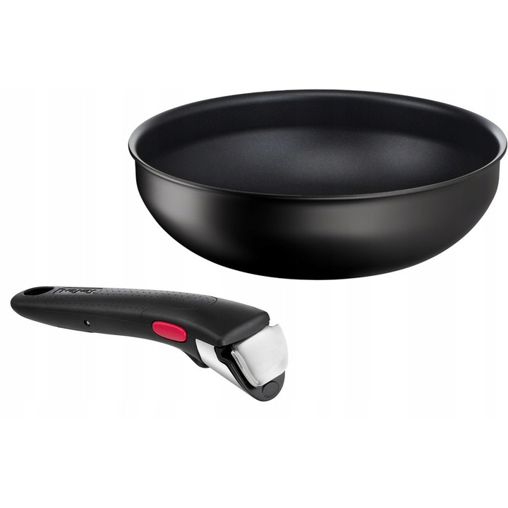 Tigaie Tefal Ingenio Unlimited 26cm, set 2 piese, design compact, antiaderent