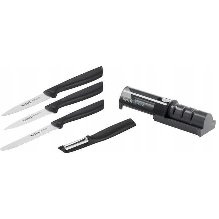 Cutite TEFAL Colorfood 10/8/8 ascutitor curatator 5 buc