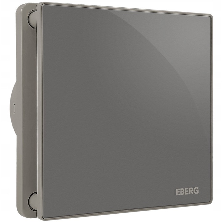 Ventilator baie EBERG EVO G 100HT, 90m3/h, senzor umiditate, temporizator, gri, 100mm