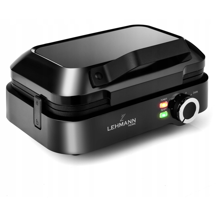 Гофретник Lehmann Crisp, 2000W, черен, 25,5x21,8x16,2см