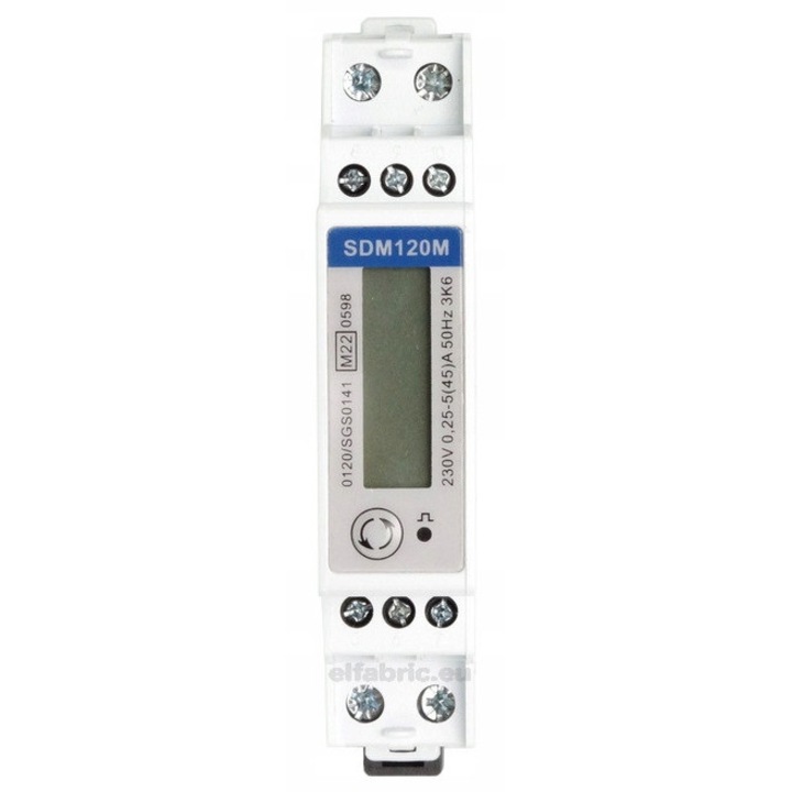 Contor de energie monofazat Eastron SDM120CTM, Modbus, IP51, 5A, montaj pe sina DIN