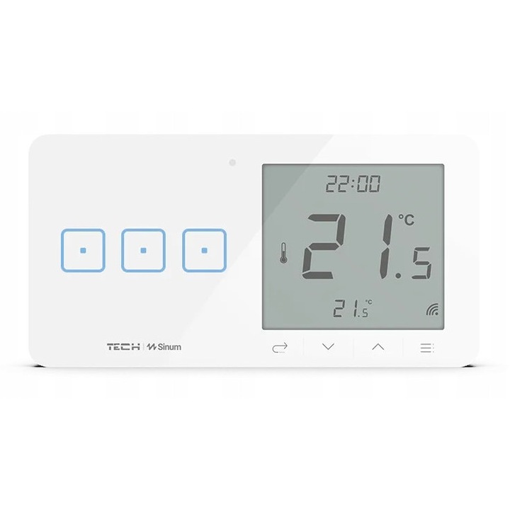 Kit Smart Home, TECH STEROWNIKI, intrerupator wireless cu regulator de temperatura, negru, 84,7x164x37,2mm