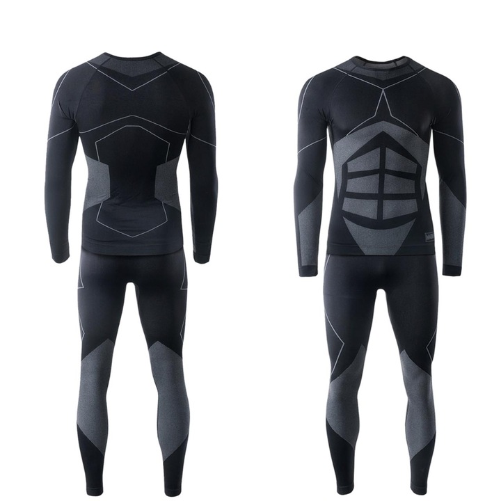 Echipament termoactiv barbati Magnum, negru, material respirabil, fara cusaturi