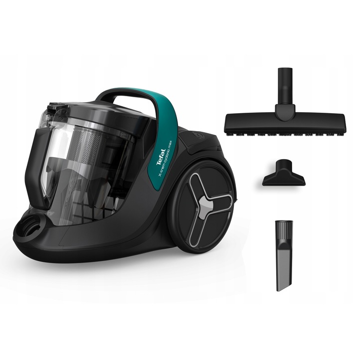 Aspirator fara sac Tefal X-Trem Cyclonic Max, 750 W, 2,5 L, filtru HEPA, 9 m, roti 360°