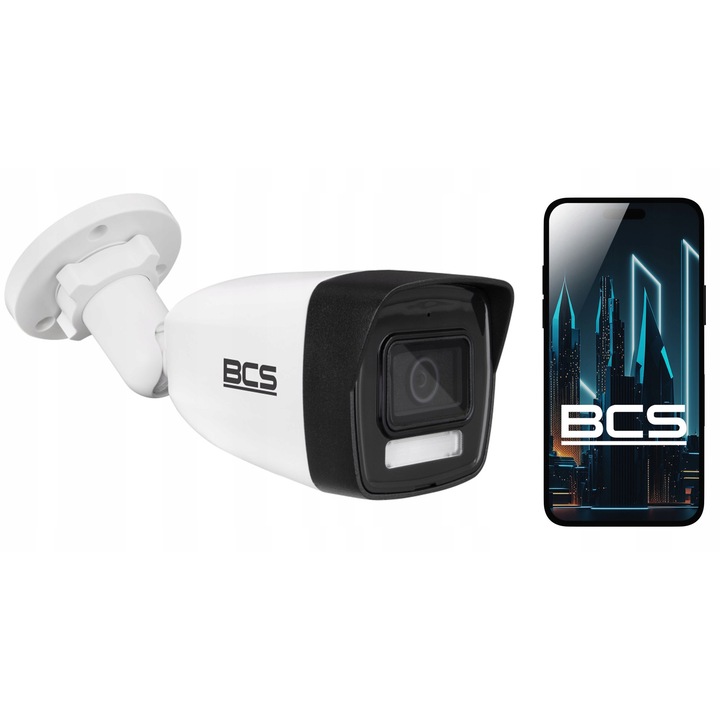 Camera tubulara IP BCS-V-TIP16FSR3L3(2), 6Mpx, NightColor, 2.8mm, alb, 170.8x66x69.1mm