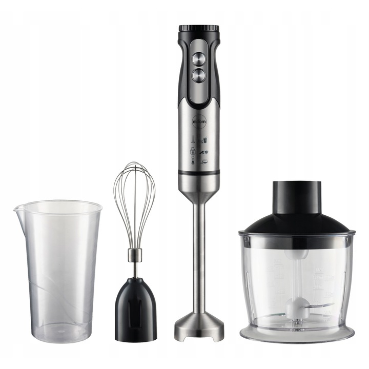 Blender multifunctional Eldom BL250, 800W, negru-argintiu, set cu accesorii