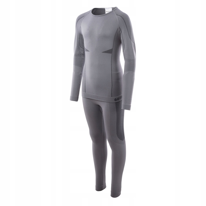 Hi-Tec HIKRO gyerek termoaktív fehérnemű, poliészter/nylon/elasztán, szürke