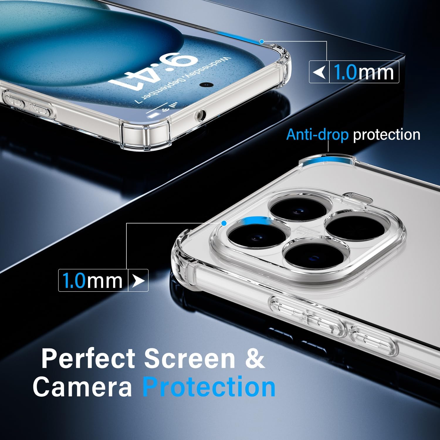 Husa pentru Oppo Find X9 Slim Anti-Shock 1.5mm reinforced 4 corners, transparenta