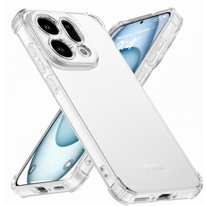 Калъф за Oppo Find X9 Pro тънък, противоударен, 1.5мм подсилени 4 ъгъла, прозрачен