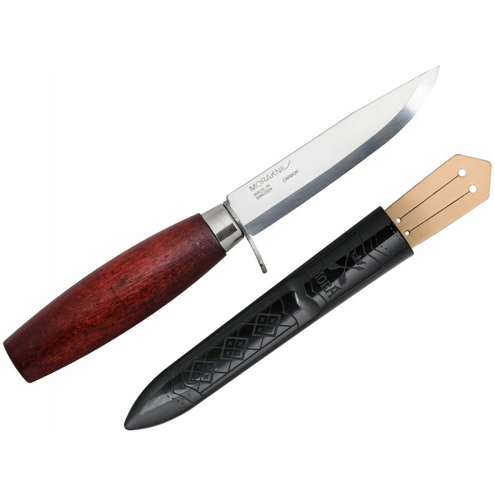 Morakniv Classic 2F kés, C100 szénacél, 105mm, nyírfa nyél, okkerpiros szín, teljes hossza 215mm