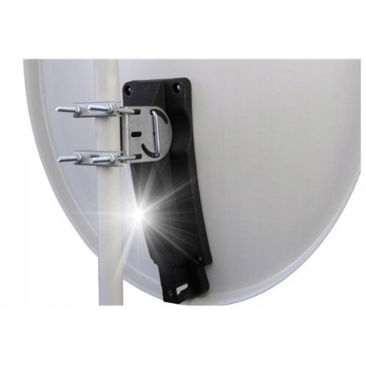 Antena satelitara Corab 80 cm, set complet cu conector TWIN, cablu RG6-U, rezistent la intemperii, 750x820mm