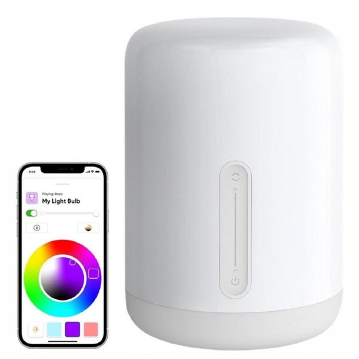 Lampa de noapte RGBW Xiaomi Mi Bedside Lamp 2, 9W, Wi-Fi, Bluetooth, alb, 20x14x20cm