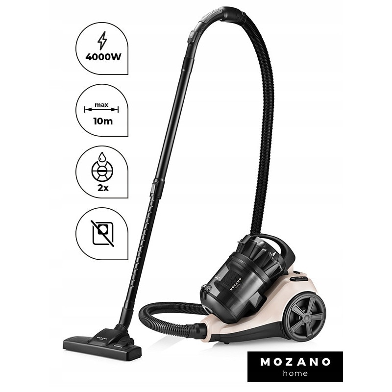 Aspirator ciclonic Mozano MAX Cyclonic 4000, 3L, 4000W, filtru HEPA, set 15 accesorii