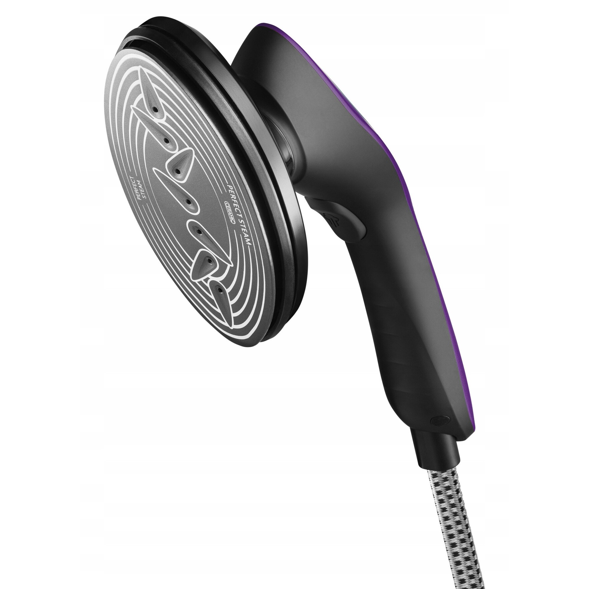 Steamer pentru imbracaminte Mozano Smart Care, 2500W, 3 niveluri de abur, negru-violet, 600ml