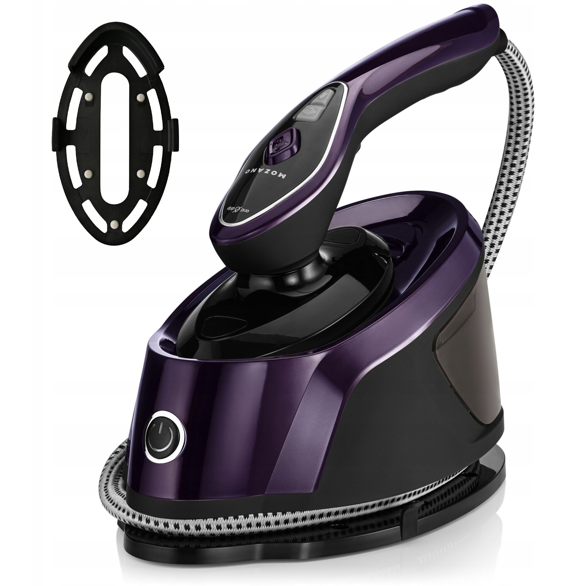 Steamer pentru imbracaminte Mozano Smart Care, 2500W, 3 niveluri de abur, negru-violet, 600ml